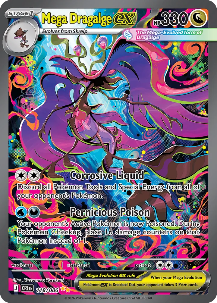 Mega Dragalge ex, Chaos Rising 118/086