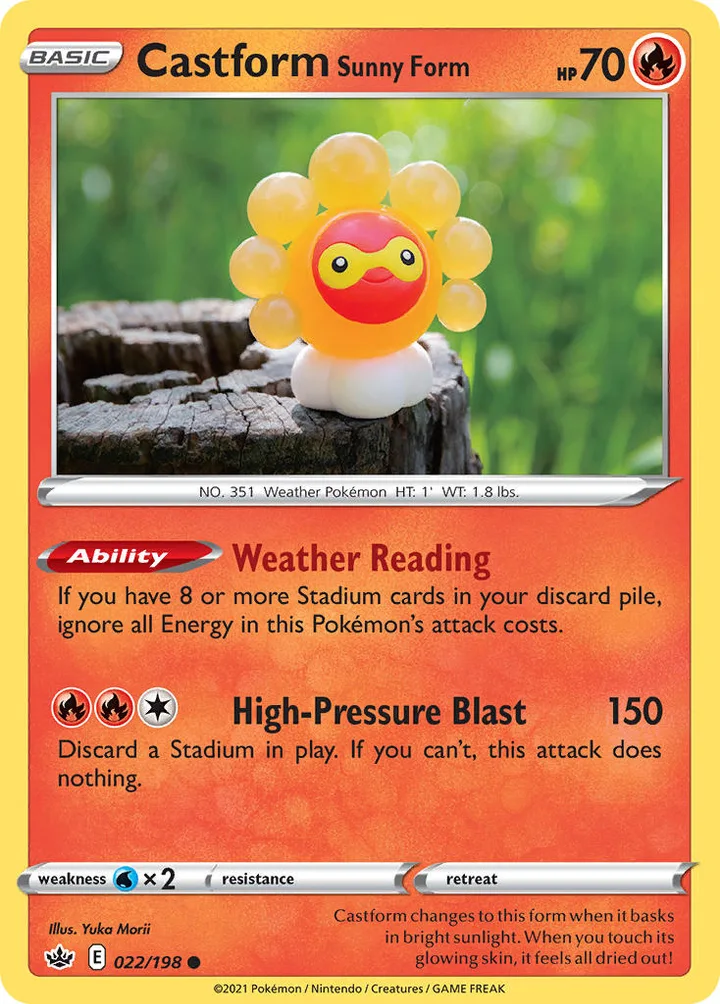 Castform Sunny Form, Chilling Reign 022/198