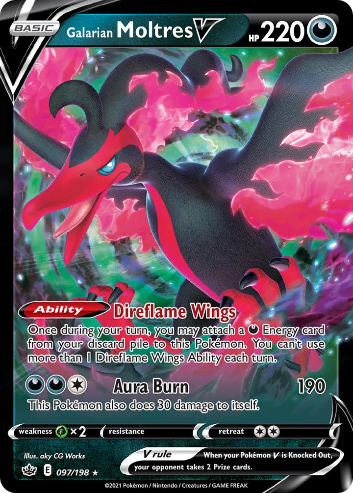 Galarian Moltres V, Chilling Reign 097/198
