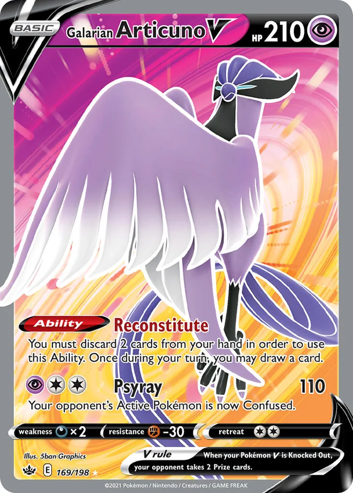 Galarian Articuno V, Chilling Reign 169/198