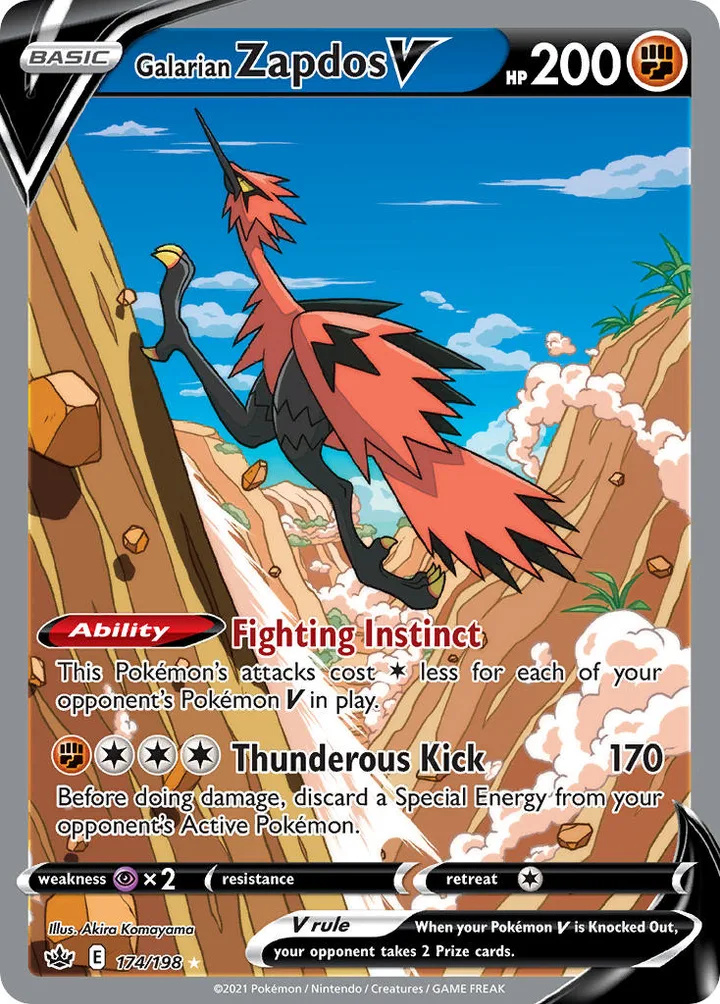 Galarian Zapdos V, Chilling Reign 174/198