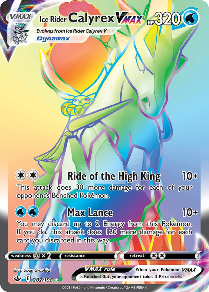 Ice Rider Calyrex VMAX, Chilling Reign 202/198