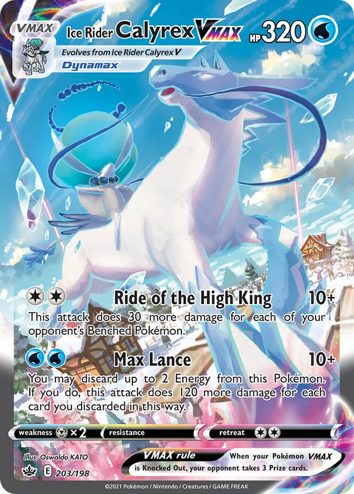 Ice Rider Calyrex VMAX, Chilling Reign 203/198