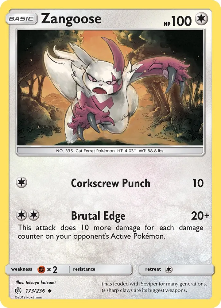 Zangoose, Cosmic Eclipse 173/236