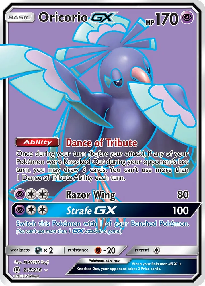 Oricorio-GX, Cosmic Eclipse 217/236