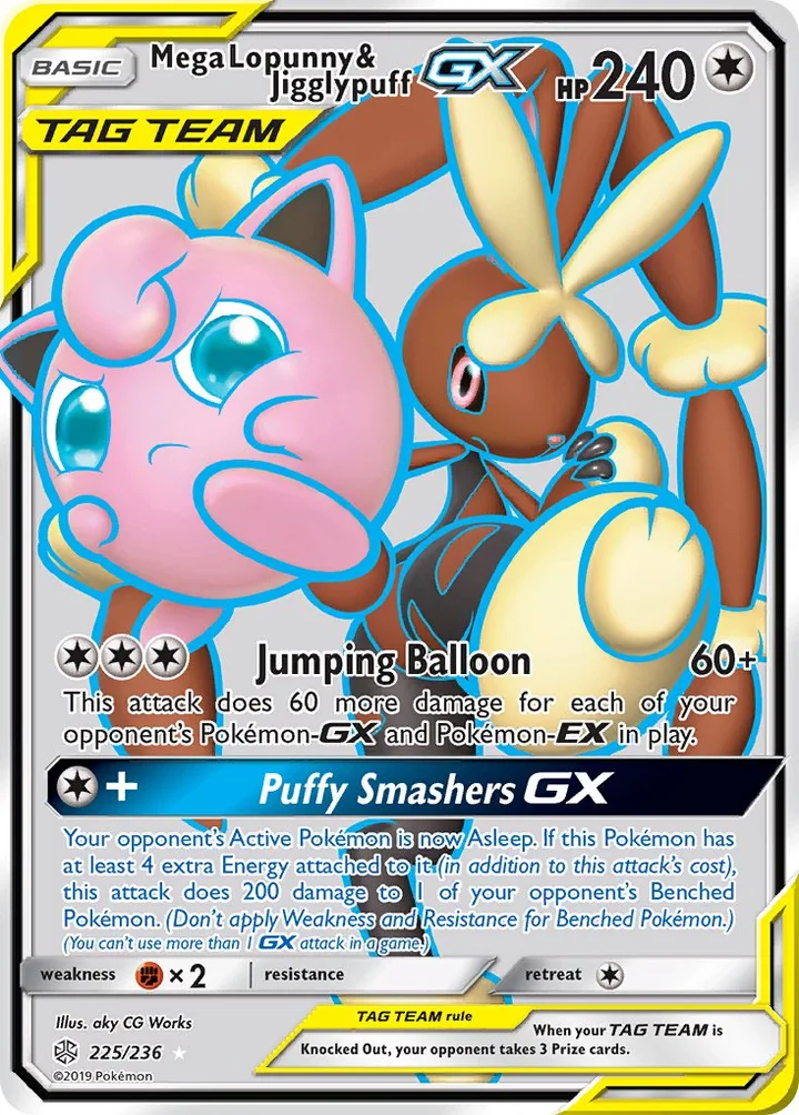 Mega Lopunny & Jigglypuff-GX, Cosmic Eclipse 225/236
