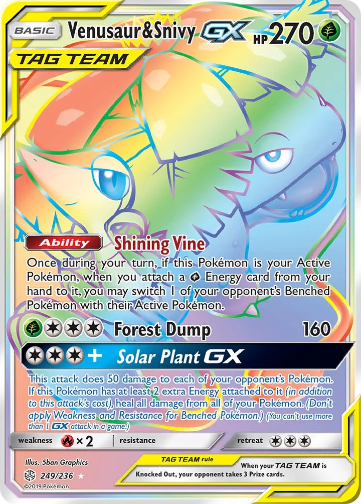 Venusaur & Snivy-GX, Cosmic Eclipse 249/236