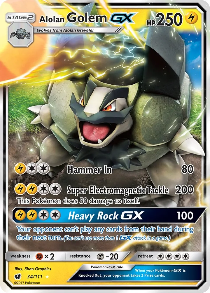 Alolan Golem-GX, Crimson Invasion 34/111
