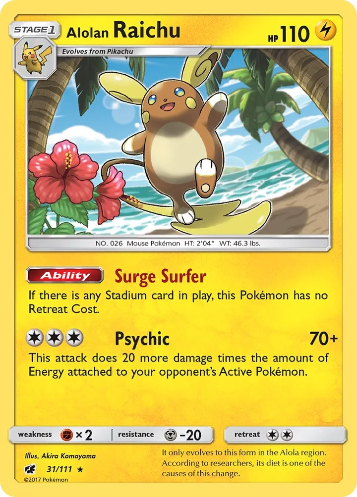 Alolan Raichu, Crimson Invasion 31/111