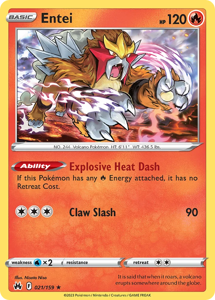 Entei, Crown Zenith 021/159