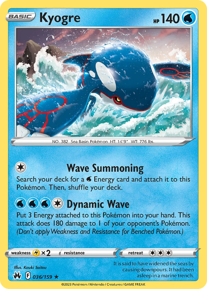 Kyogre, Crown Zenith 036/159