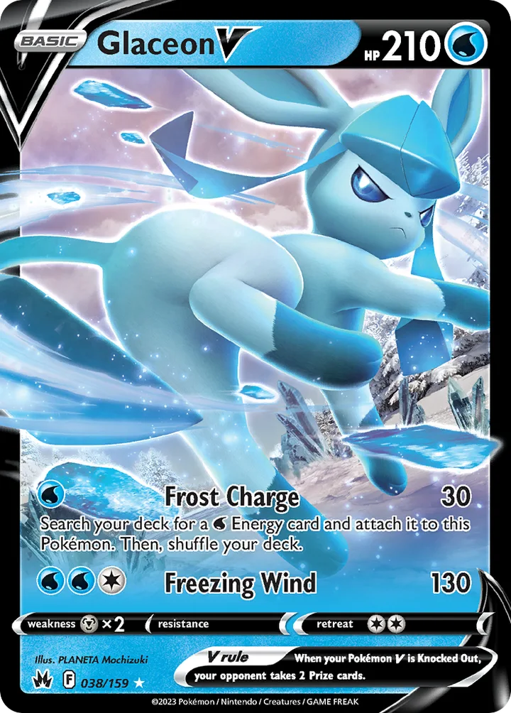 Glaceon V, Crown Zenith 038/159