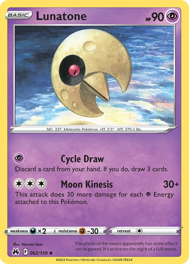 Lunatone, Crown Zenith 062/159