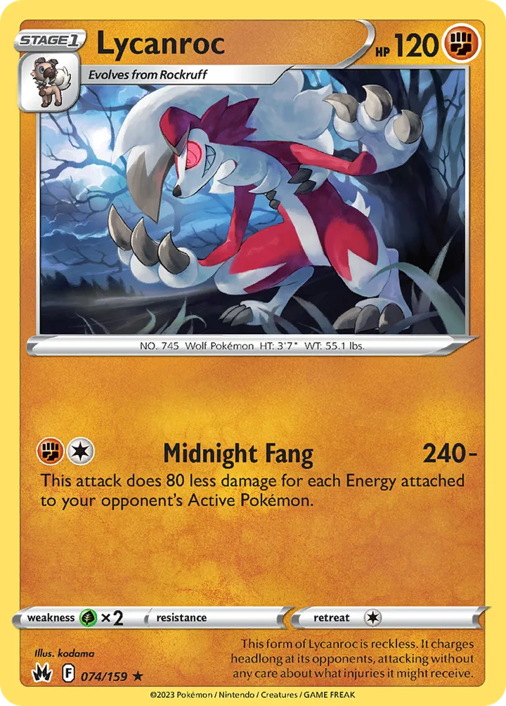 Lycanroc, Crown Zenith 074/159