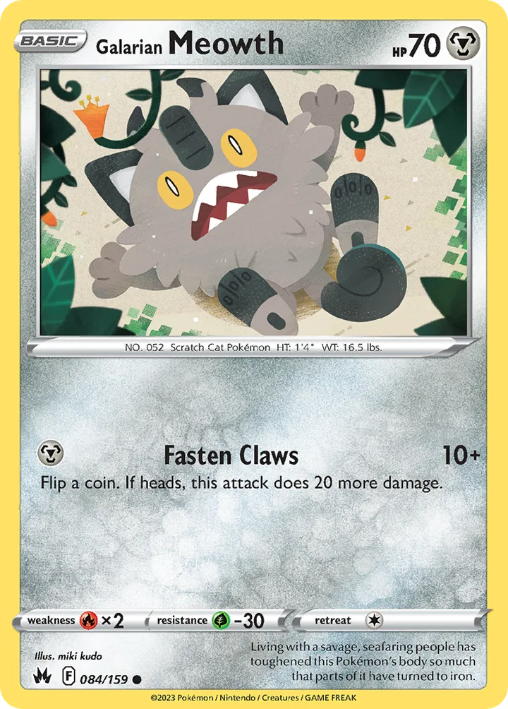 Galarian Meowth, Crown Zenith 084/159