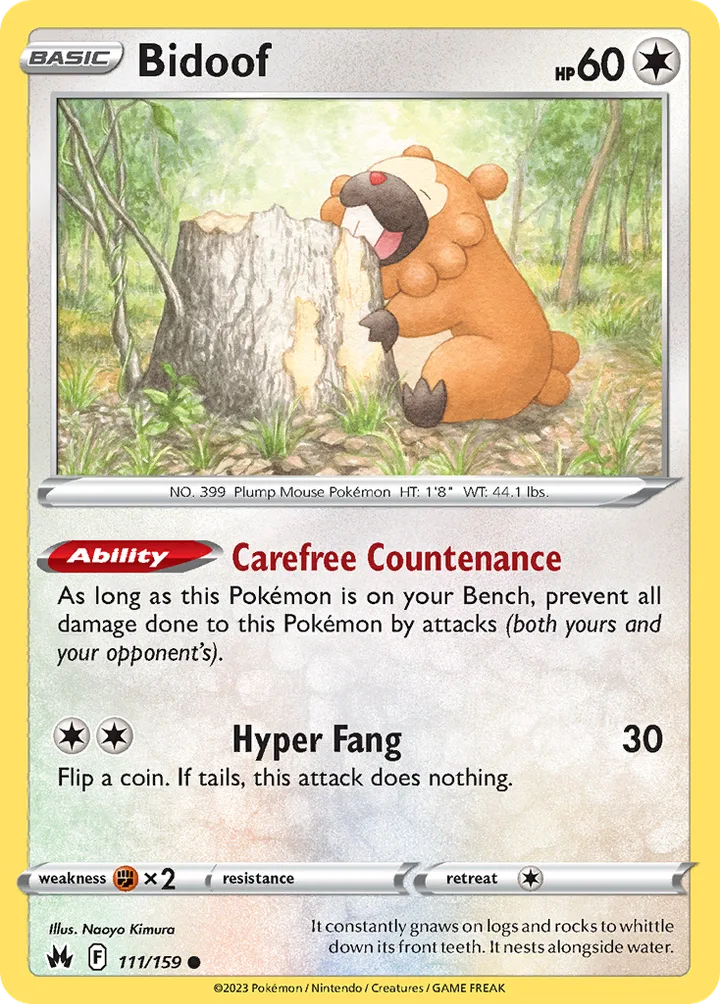 Bidoof, Crown Zenith 111/159