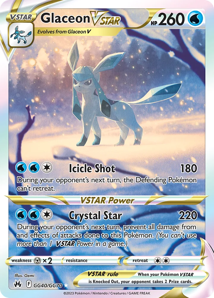 Glaceon VSTAR, Crown Zenith GG40/GG70