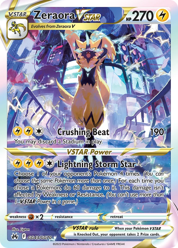 Zeraora VSTAR, Crown Zenith GG43/GG70