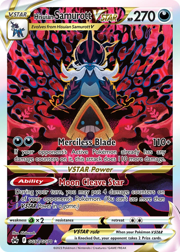 Hisuian Samurott VSTAR, Crown Zenith GG52/GG70