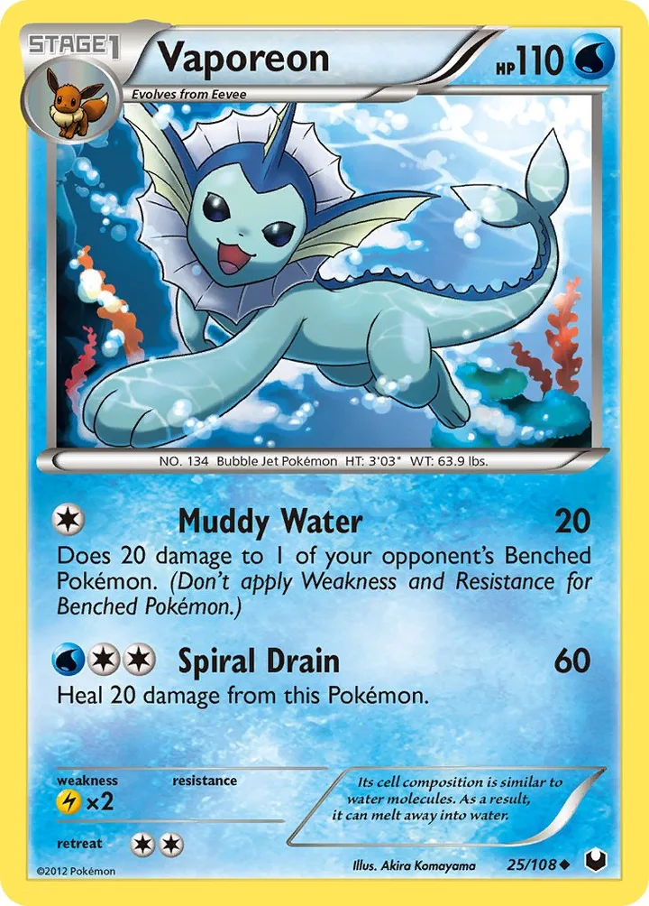 Vaporeon, Dark Explorers 25/108