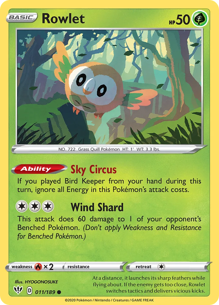 Rowlet, Darkness Ablaze 011/189
