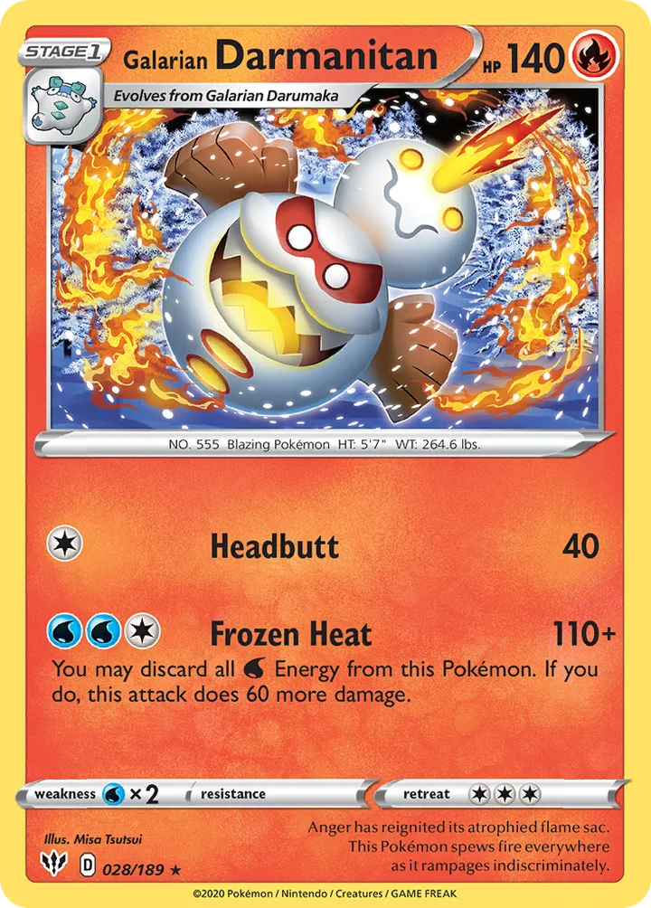 Galarian Darmanitan, Darkness Ablaze 028/189