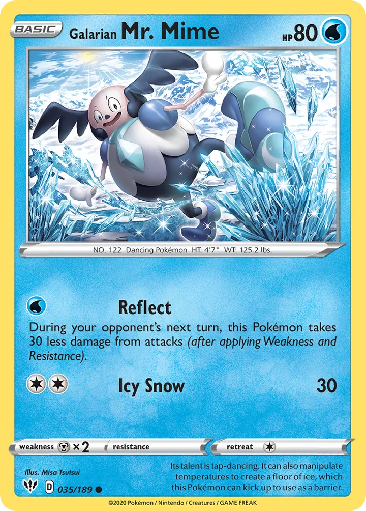 Galarian Mr. Mime, Darkness Ablaze 035/189