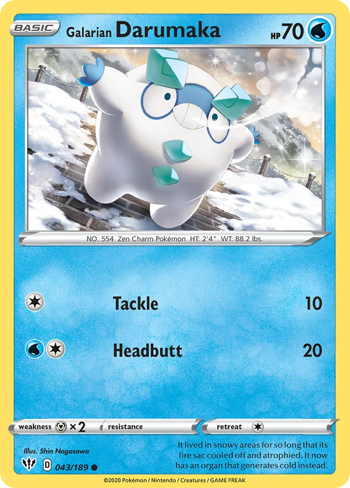 Galarian Darumaka, Darkness Ablaze 043/189