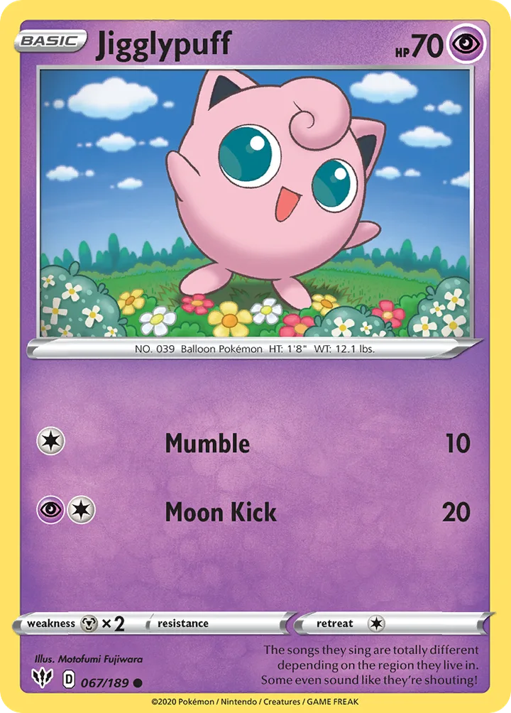 Jigglypuff, Darkness Ablaze 067/189