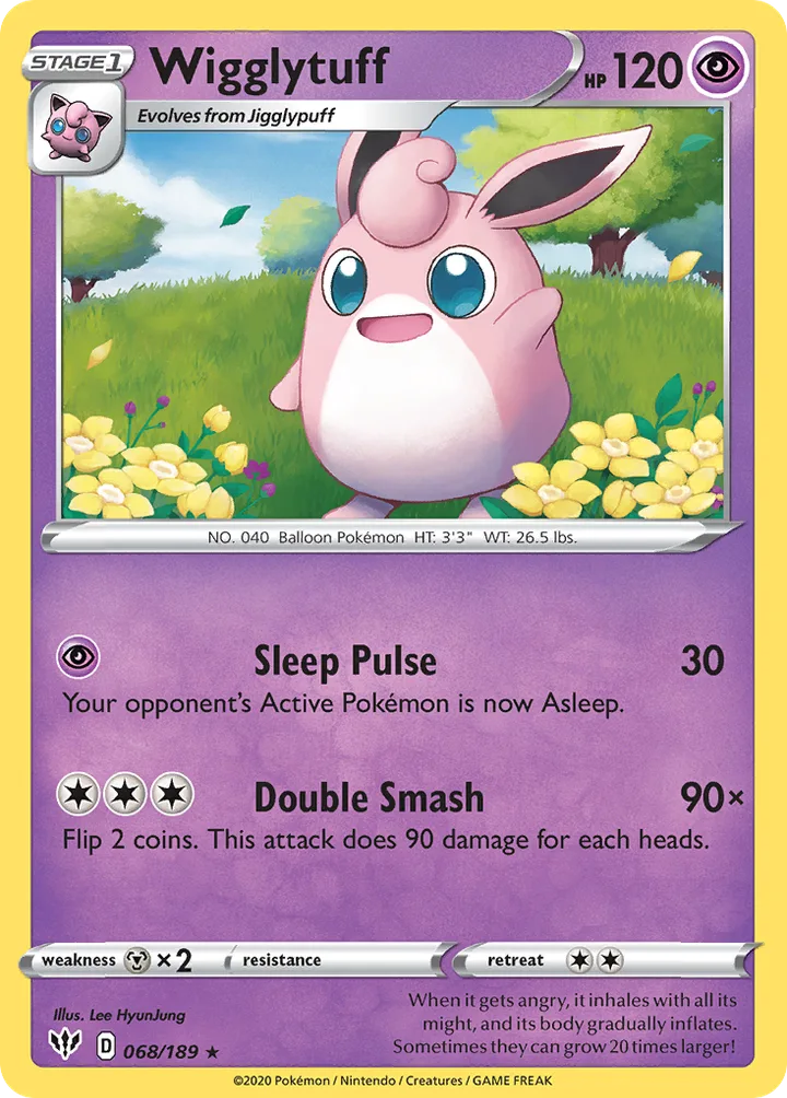 Wigglytuff, Darkness Ablaze 068/189