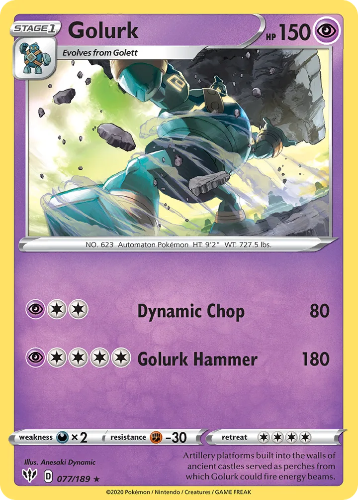 Golurk, Darkness Ablaze 077/189