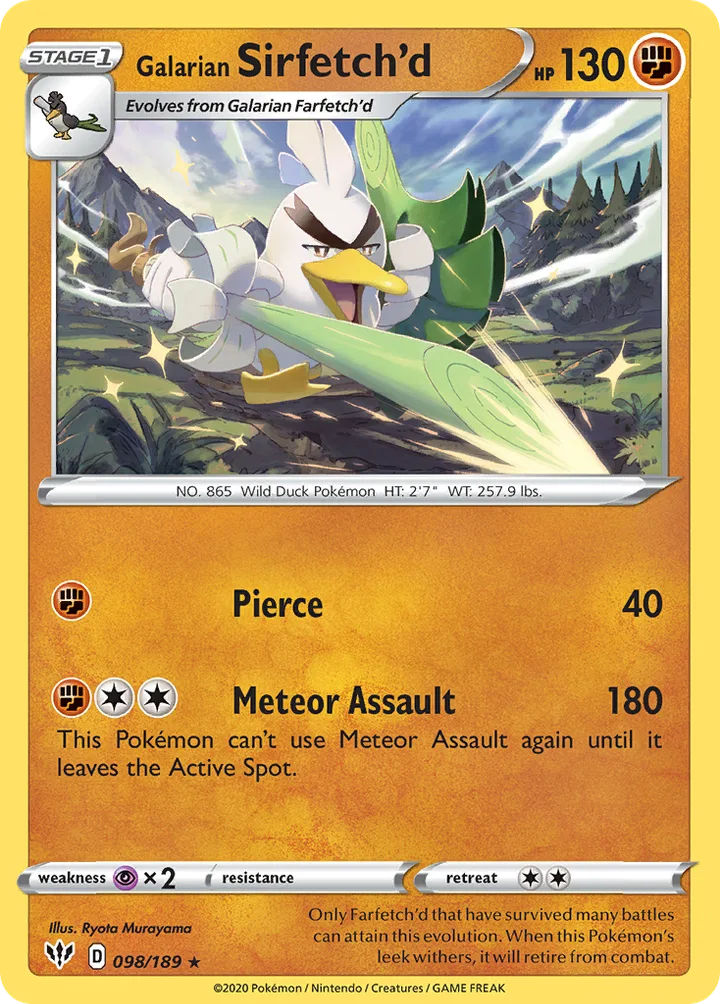 Galarian Sirfetch’d, Darkness Ablaze 098/189