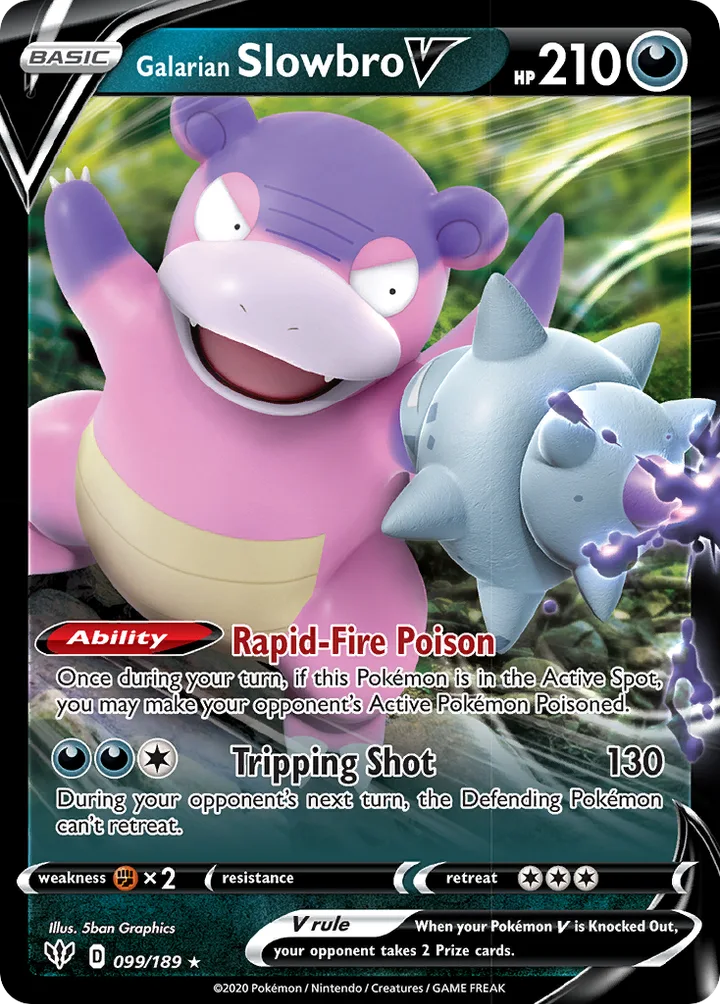 Galarian Slowbro V, Darkness Ablaze 099/189