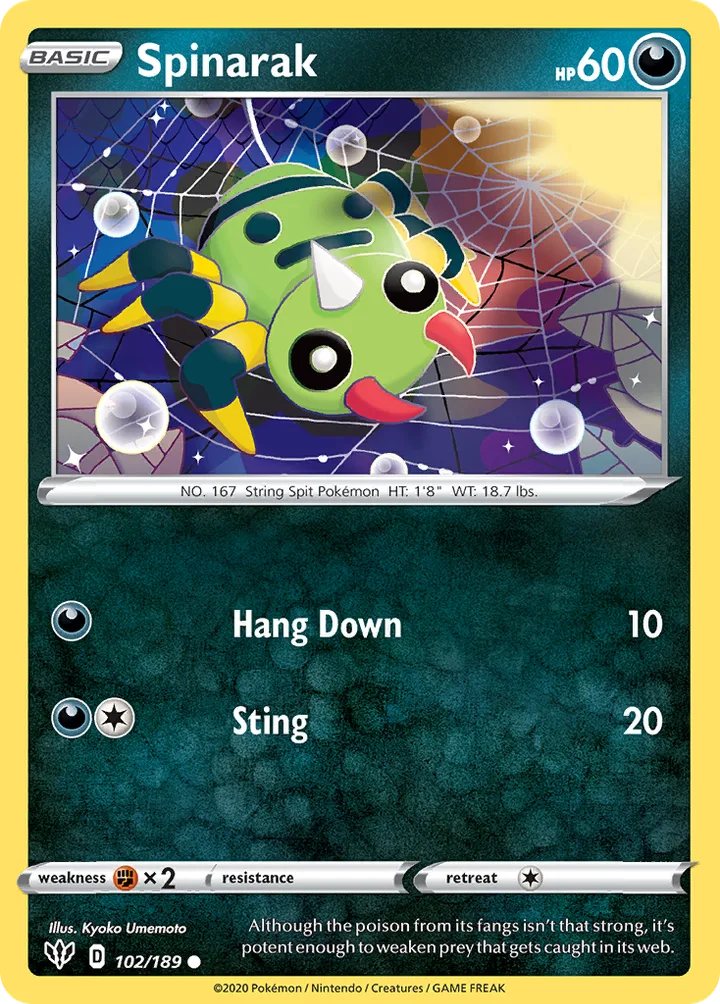 Spinarak, Darkness Ablaze 102/189