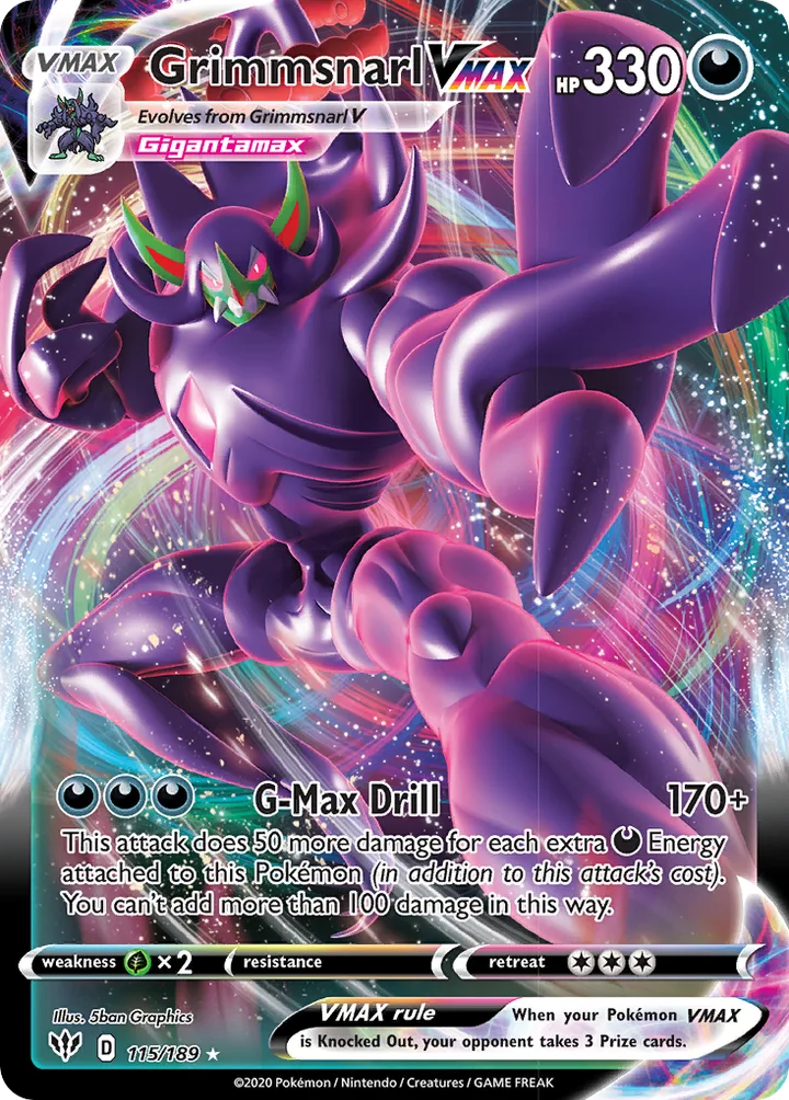 Grimmsnarl VMAX, Darkness Ablaze 115/189