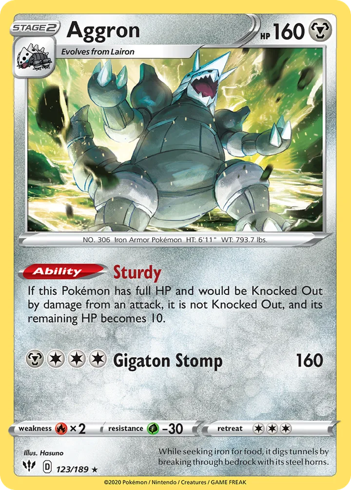 Aggron, Darkness Ablaze 123/189