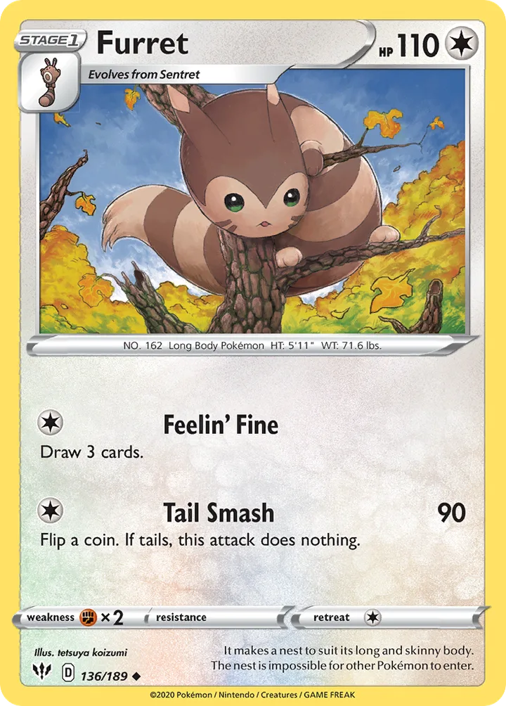 Furret, Darkness Ablaze 136/189