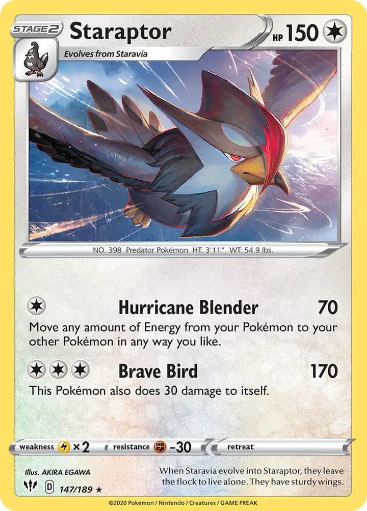 Staraptor, Darkness Ablaze 147/189