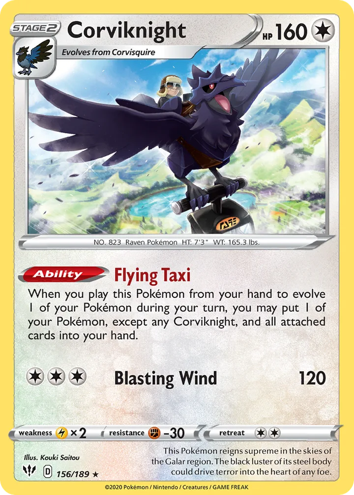 Corviknight, Darkness Ablaze 156/189