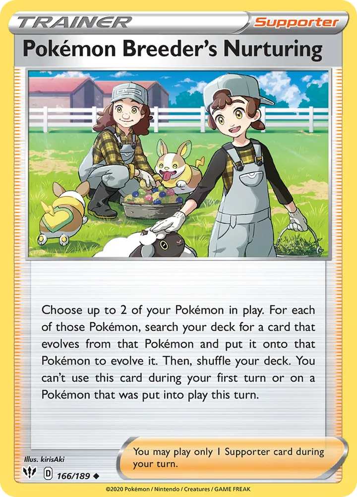 Pokémon Breeder’s Nurturing, Darkness Ablaze 166/189