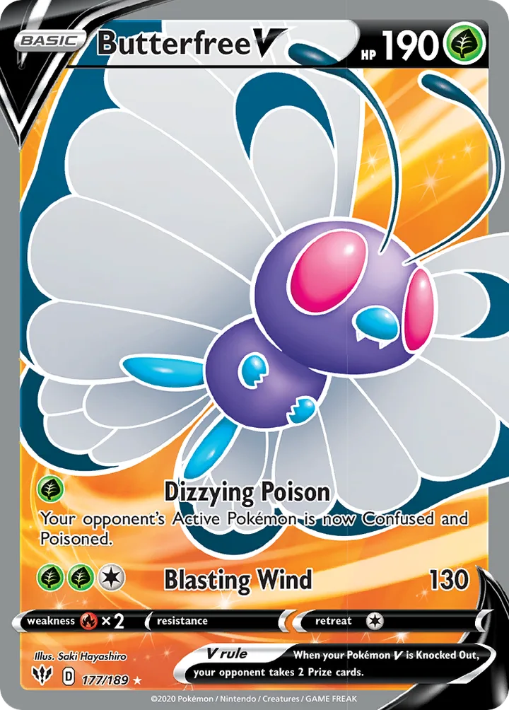Butterfree V, Darkness Ablaze 177/189