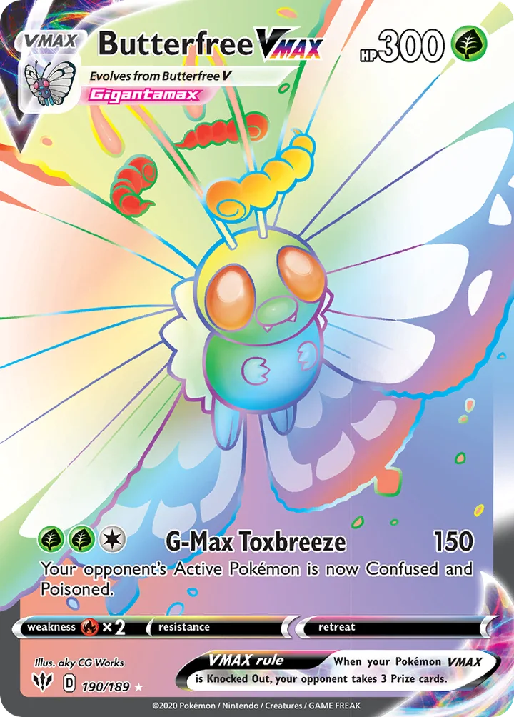 Butterfree VMAX, Darkness Ablaze 190/189