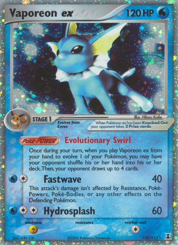 Vaporeon ex, Delta Species 110/113