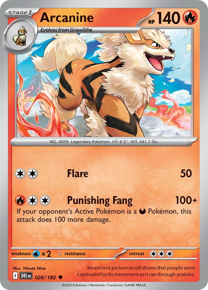 Arcanine, Destined Rivals 028/182