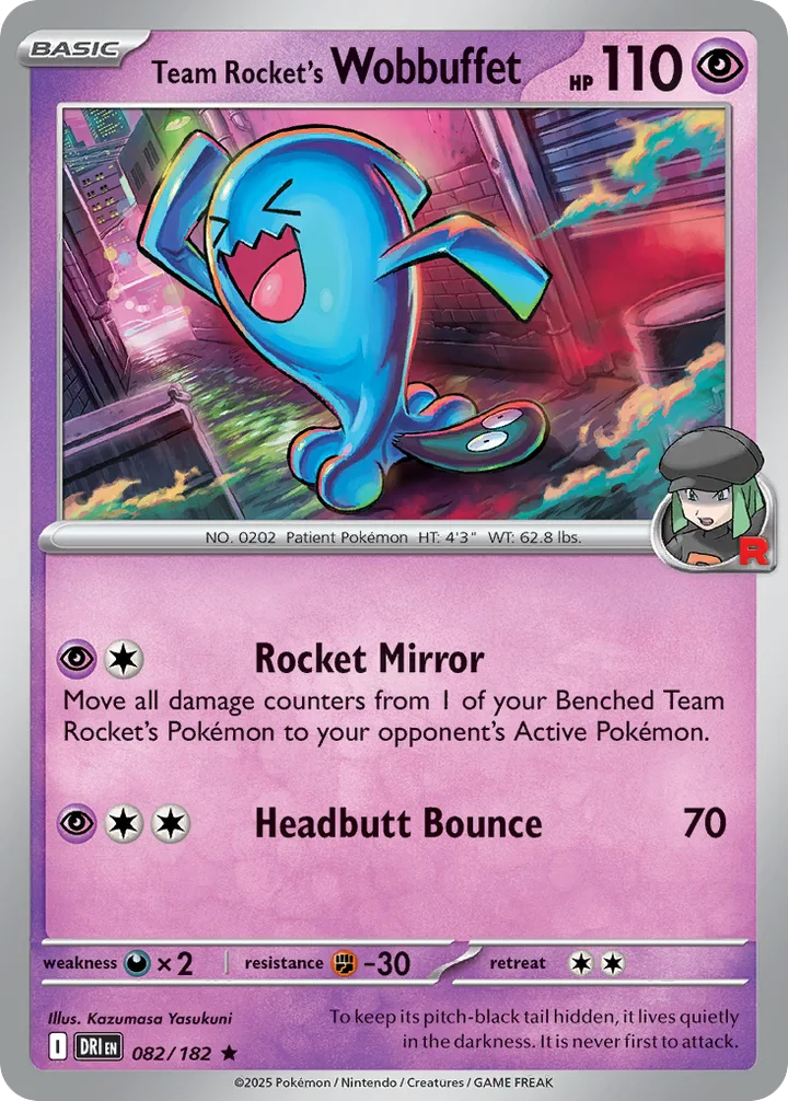 Team Rocket’s Wobbuffet, Destined Rivals 082/182