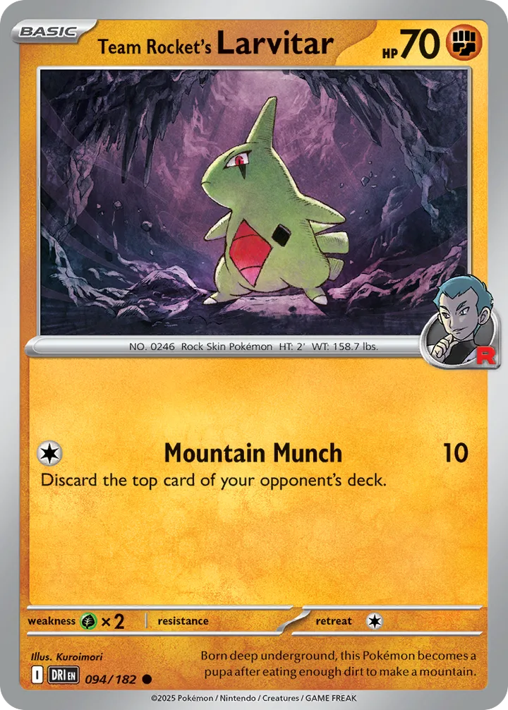 Team Rocket’s Larvitar, Destined Rivals 094/182