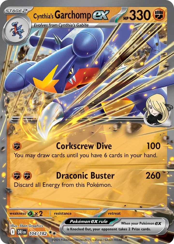 Cynthia’s Garchomp ex, Destined Rivals 104/182