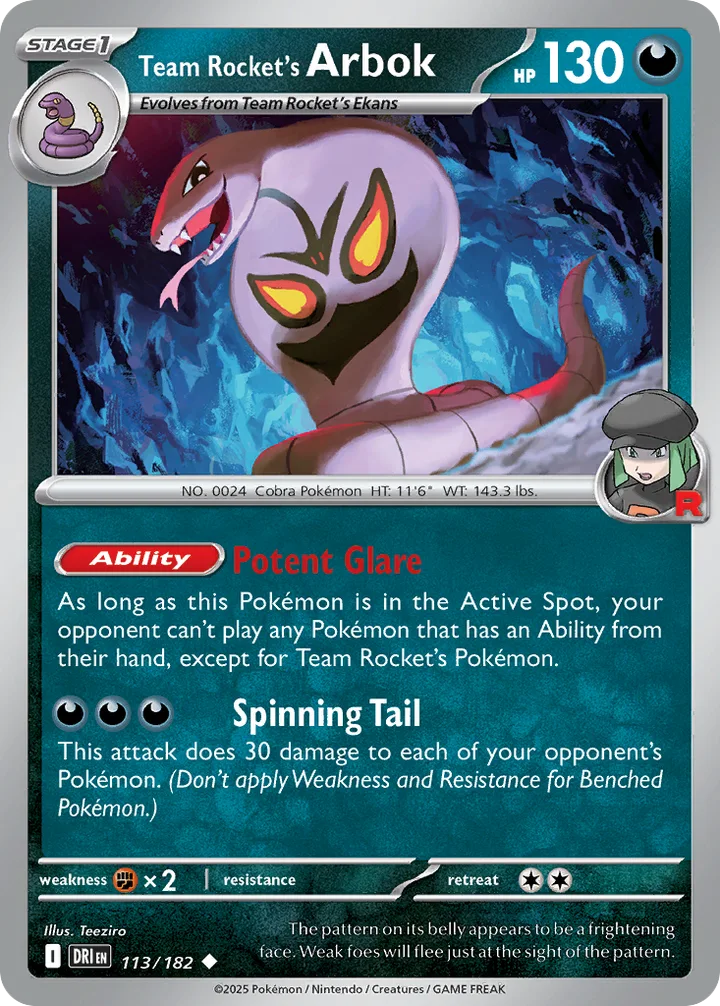Team Rocket’s Arbok, Destined Rivals 113/182