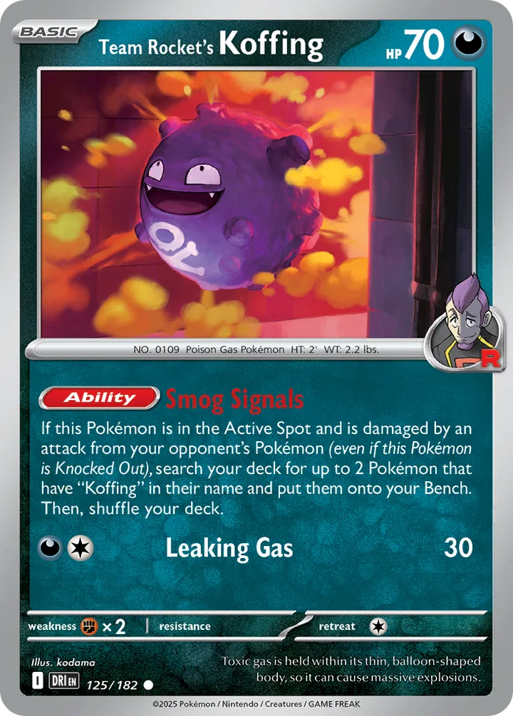 Team Rocket’s Koffing, Destined Rivals 125/182