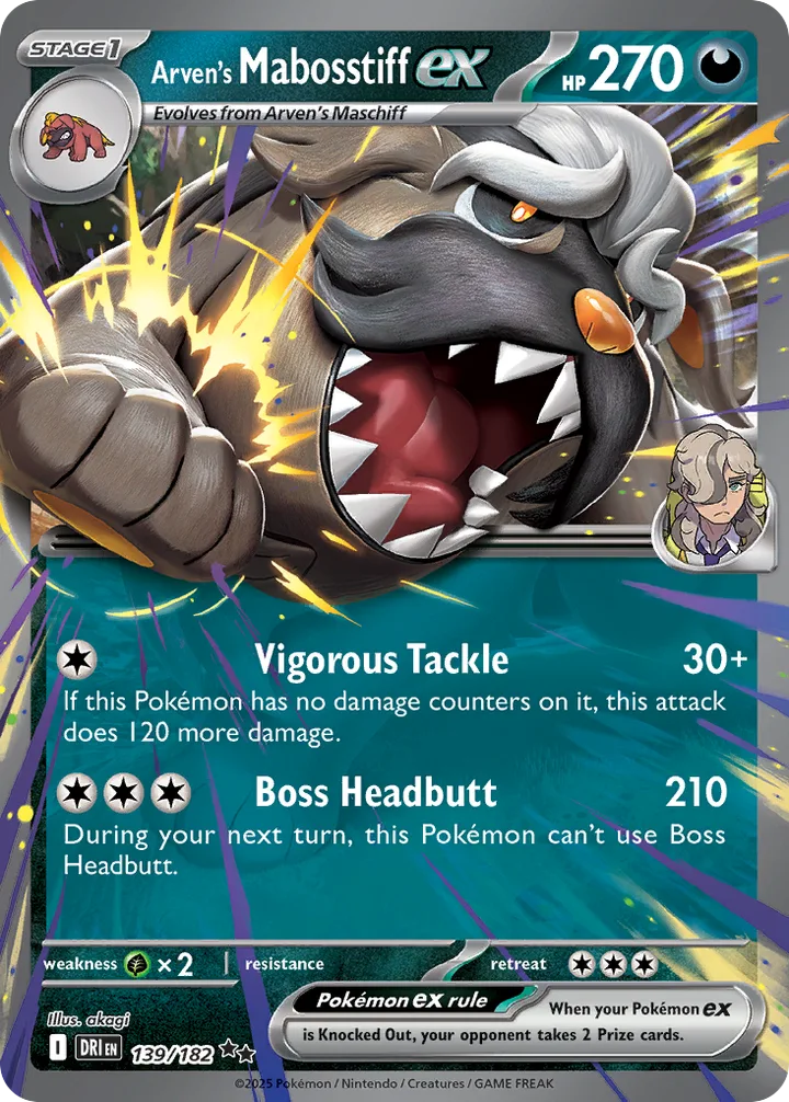 Arven’s Mabosstiff ex, Destined Rivals 139/182
